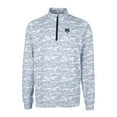 thumbnail image 2 of Men's Cutter & Buck  Charcoal Gwinnett Stripers Big & Tall Traverse Camo Print Stretch Quarter-Zip Pullover Top, 2 of 3