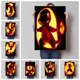 thumbnail image 2 of Póster vintage de Halloween, pinturas decorativas, figuras de anime, Pikachu, Charizard, Bulbasaur, Squirtle, Pokémon, arte mural de pared, juguete de regalo, 2 of 5