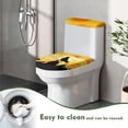thumbnail image 5 of HELLHERO Little Bird Bathroom Toilet Lid Cover Set Soft Toilet Seat Cover & 2-Piece Stretch Universal, 5 of 8