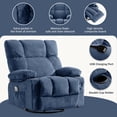 thumbnail image 5 of JONPONY Massage Rocker Recliner Chair with Vibration Massage and Heat Ergonomic Lounge Chair for Living Room with Rocking Function and Side Pocket, 2 Cup Holders, USB Charge Port,Blue, 5 of 15
