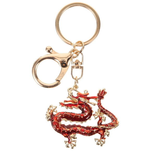 FRCOLOR Chinese Dragon Key Chain Dragon Key Ring Decorative Keychain Bag Hanging Decor