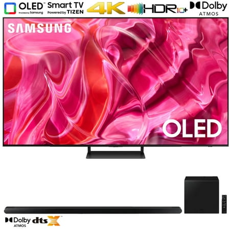 Samsung QN65S90CA 65 Inch OLED 4K Smart TV (2023 Model) Bundle with Samsung HW-S800B 3.2.1ch Soundbar (Black) with Wireless Dolby Atmos DTS:X
