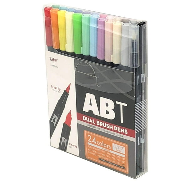 Tombow Marqueur Graphique Double Brosse ABT Type Twin, Assorti