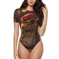 thumbnail image 1 of Balery Hip-Hop Guinea Pig. Body de cuello redondo de manga corta para mujer Tops de manga corta Tops básicos-Large, 1 of 7