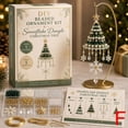 thumbnail image 2 of DIY Christmas Tree Beaded Ornament Kit with Pearls Crystals Charms, Beginner-Friendly Holiday Craft for Tree Decor Gift, 2 of 6