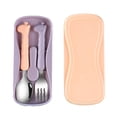thumbnail image 1 of Toddler Utensils Kids Spoon and Fork Set，Cute Giraffe Child Flatware, 1 of 5