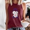 thumbnail image 1 of Débardeurs pour Femmes Athletic Works Mode Décontractée Femmes Sans Manches Imprimé Dames Col Rond Blouses Hauts T-Shirt, 1 of 6