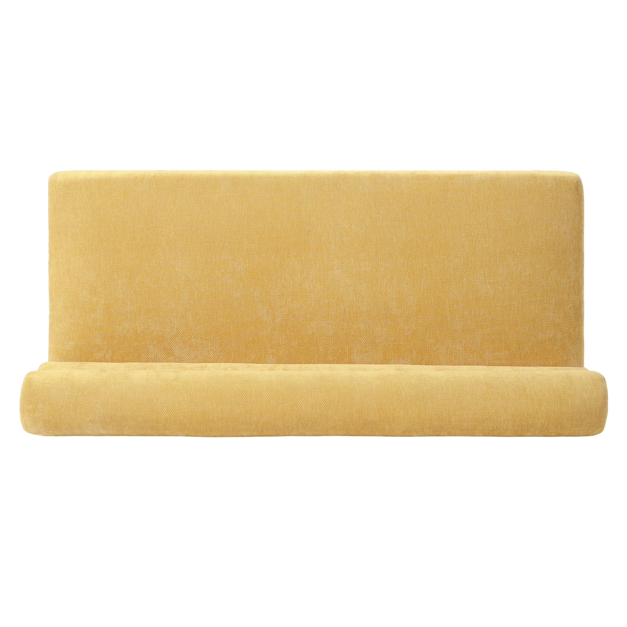 Christopher Knight Home Modern Fabric Upholstered Dining Bench with Solid Wood Legs, Yellow