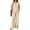 CEG81-Beige, variant on Linen Sets For Women 2 Piece Summer Lightweight V Neck Shirt Wide Leg Pants Dressy Casual Travel Lounge Outfit Matching Set Coffee M