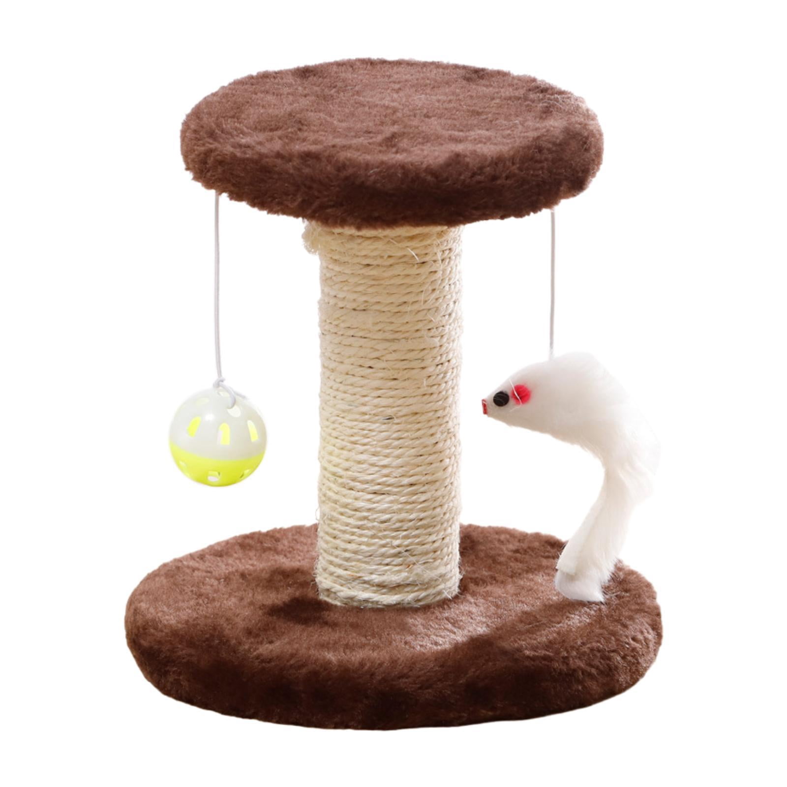 EHJRE Cat Scratching Post, Sisal Climbing Frame for Cats Indoor, Interactive Cute Sisal Scratching Post for Kittens, Home Decoration Brown