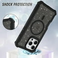 thumbnail image 4 of Dteck for iPhone 14 Case, Compatible with MagSafe, Sparkly Glitter Bling Back Rubber Bumper Shockproof Protective Phone Cover,Black, 4 of 5