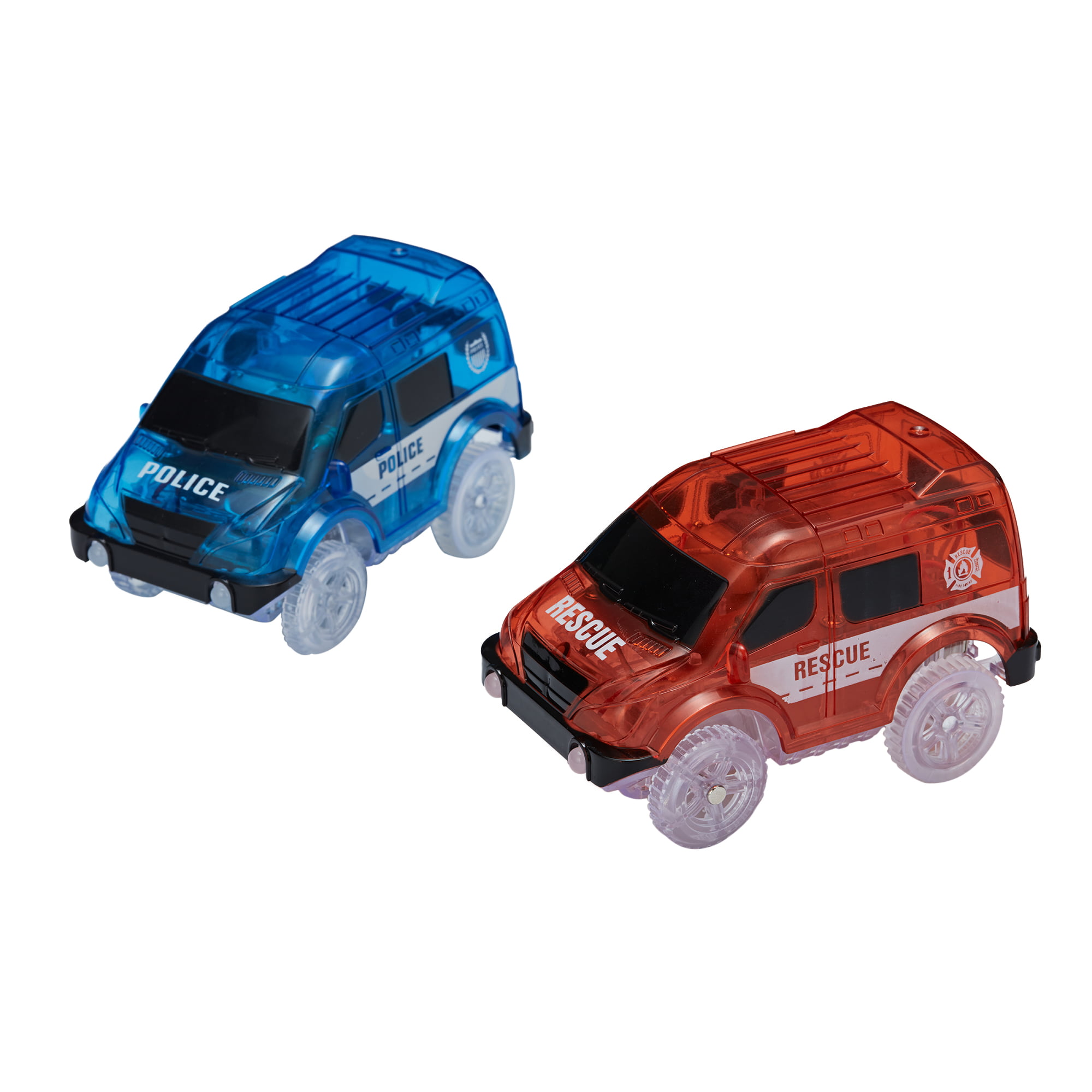 Track Cars Toy 2 Pack  Only Light Up Toy Cars Compatible with Magic 