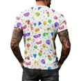 thumbnail image 3 of Resicozy Mardi Gras T-Shirt for Men 2026 Funny Printed Holiday Casual Shirt Fashion Crewneck Short Sleeve Shirts White 2XL, 3 of 5