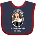 thumbnail image 3 of Inktastic To Thine Own Self Be True Shakespeare Boys or Girls Baby Bib, 3 of 4