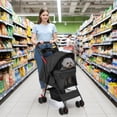 thumbnail image 4 of Yedigre 4-Wheel Foldable Pet Stroller for Small Dogs & Cats – Breathable Mesh Windows, Cup Holder & Storage Basket, Holds 22lbs, 4 of 10