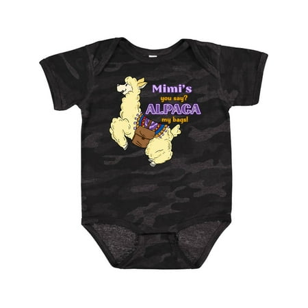 

Inktastic Cute Jumping Alpaca Mimi s You Say ALPACA My Bags Gift Baby Boy or Baby Girl Bodysuit