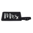 thumbnail image 3 of Wedding Gifts Mrs & Mrs Matching Couples Luggage Tags Couples Gifts for Newlyweds Lesbian Couple Gifts 2-pack Laser Engraved Leatherette Luggage Tags Black, 3 of 4