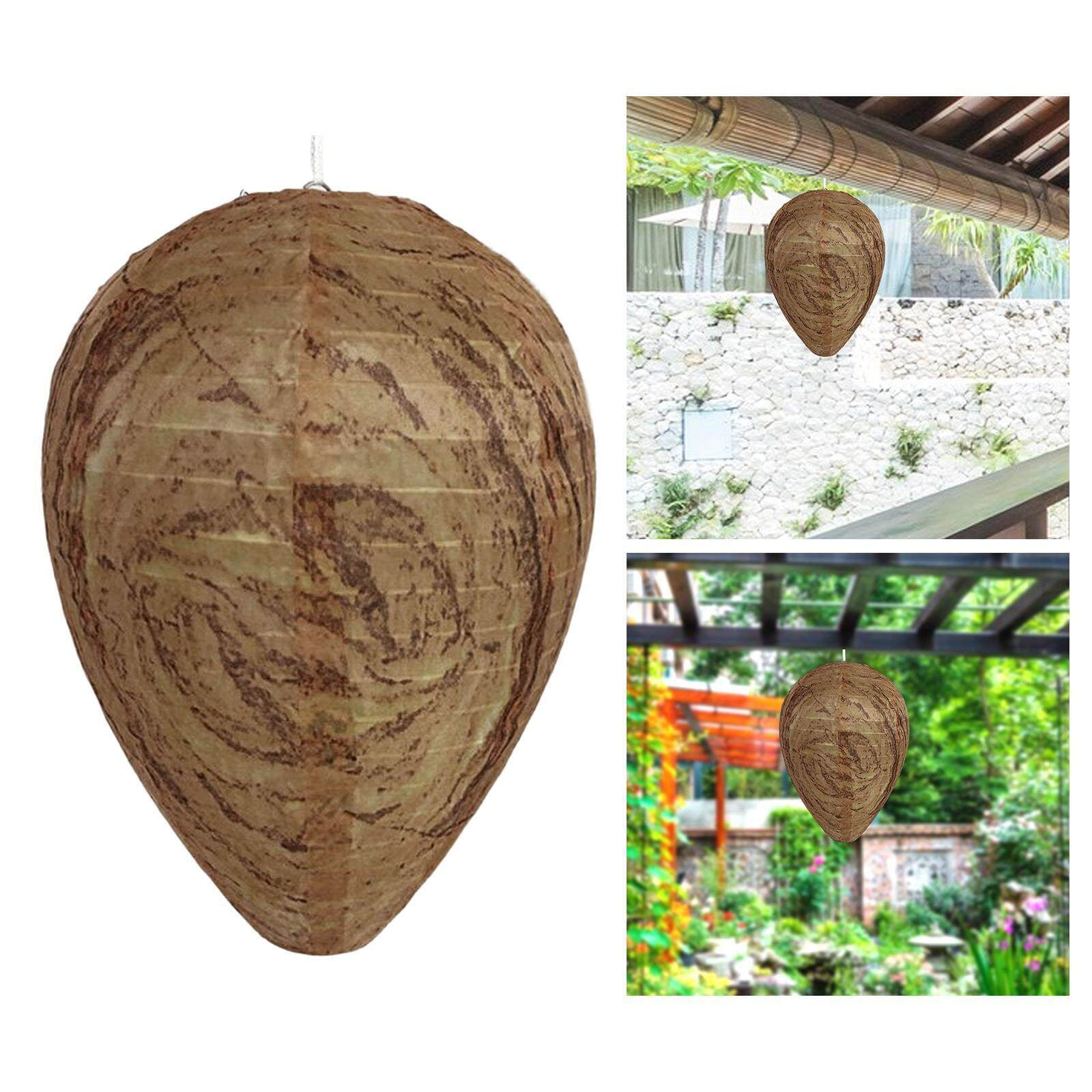 Papier Répulsif Réaliste Pour Faux Nid De Guêpes,Faux Piège Sûr Pour Jardin Et Cour- Light Cyan