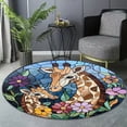 thumbnail image 6 of Round Rug, Giraffe1 Soft Washable Carpet, Non-Slip Floor Mat for Living Room Bedroom Home Decor 24 Inch, 6 of 6