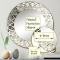 thumbnail image 3 of Designart "Minimalism in Black and White V" Abstract Shapes Round Wall Mirror - Modern Oval Printed Decorative Oversized Mirror - Multiple Color Options, 3 of 4