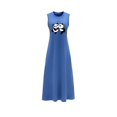 thumbnail image 2 of Vestido de verano para mujer, cómodo, suelto, cuello redondo, vestido casual para la noche M, 2 of 7