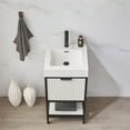 thumbnail image 5 of Marcilla 18" Single Sink Bath Vanity in White with One-Piece Composite Stone Top, 5 of 12