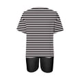thumbnail image 3 of Yuzhih 2 Piece Outfits for Women Summer Sweatsuits Crewneck Short Sleeve T Shirts and Biker Shorts Matching Lounge Sets, 3 of 4