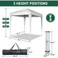 thumbnail image 2 of ANHXN  Pop Up Canopy Tent, Outdoor Instant Shelter Folding Canopy with  Side Walls and Carry Bag for Commercial Events, Party, Backyard BBQ, 2 of 8
