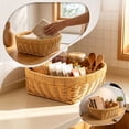 thumbnail image 7 of Woven Rattan Storage Basket,Frontdoor Entryway Decorative Organizer for Keys,Wallet,Picnic Serving Basket Tray for Storage Fruit & Snacks,Living Room Tabletop Decor, 7 of 7