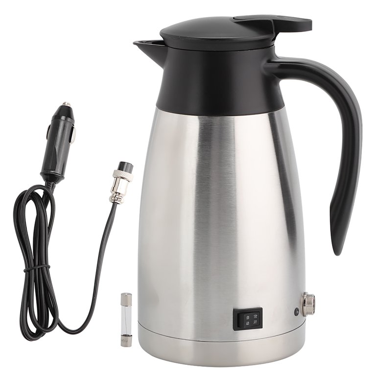 1000ML Stainless Steel Car Electric Kettle Coffee Tea Water