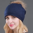 thumbnail image 2 of Gorros de invierno, gorras de piel sintética, gorros de punto, gorros de lana, 2 of 3