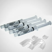 4 Always White Teeth Whitening 22% Gel Syringes! + 2 Free Thermoforming Trays! Made in USA!