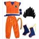 thumbnail image 3 of Disfraces de Halloween para niños y adultos, ropa Z, traje de Goku, disfraces de cosplay, parte superior, pantalón, cinturón, cola, muñeca y peluca, 3 of 5