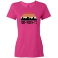 thumbnail image 3 of Inktastic Fort Worth Texas Skyline Retro Women's T-Shirt, 3 of 5