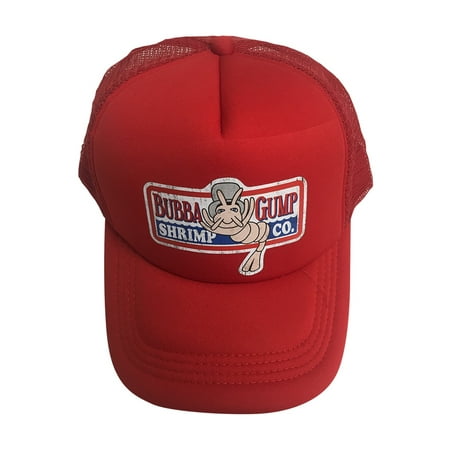 Bubba Gump Shrimp Co. Red Trucker Hat Forrest Gump Cap Costume Movie Company