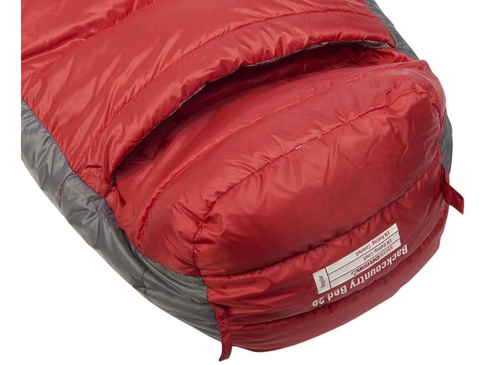 Sierra Designs Backcountry Bed 650F 20 Deg Sleeping Bag, Red, Regular
