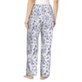 thumbnail image 3 of Xecao Floral Butterfly Women's Straight Lounge Pajama Pants: The Epitome of Relaxed Sleepwear, 3 of 9