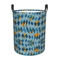 thumbnail image 1 of XMXT Collapsible Laundry Basket, Impressionist Autumn Prints Waterproof Laundry Hamper, 62L Blue, 1 of 8