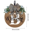 thumbnail image 2 of Ionze - Corona para puerta de entrada, decoración para todo el año (2024), letrero de bienvenida, 26 letras, para exteriores, para colgar en la puerta de entrada, corona de madera, accesorios para el, 2 of 8