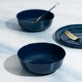 thumbnail image 3 of (10 PACK) EcoQuality 16 oz Round Dark Blue Plastic Bowls Edge Collection - Disposable China Like Party Bowls, Heavy Duty Salad Bowls, Serving Bowl, Dessert, Wedding, Serveware, 3 of 3