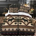thumbnail image 3 of LAICAIW Courtepointe à Carreaux Orignal Style Rustique Chalet Cabane Ensemble de Literie 3 Pcs, Grand Lit, 3 of 7