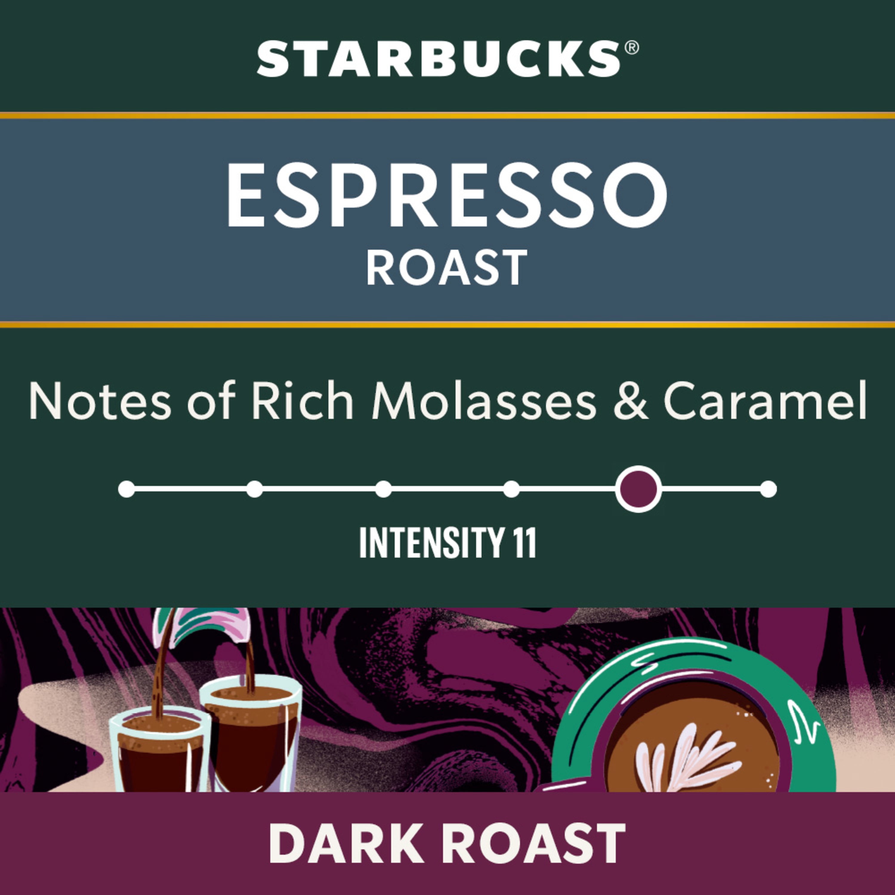 Starbucks Espresso Roast, NESPRESSO Coffee Pods, Original Line, Bold Dark Roast