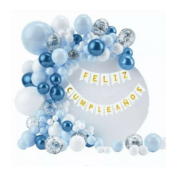 Kit Decoración Globos Metálicos Azul