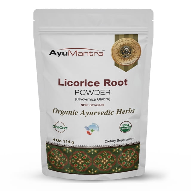 AyuMantra Poudre de Racine de Réglisse / Soin Intestin et Gorge / 114 g