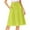 Green, variant on vigerkar Women Casual Cotton Linen Skirts Frill Tie Waist A-Line Midi Skirt with Pockets Black, XXL