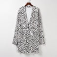 thumbnail image 4 of Fesfesfes Coverups for Women Cardigan Leopard Print Long Sleeves Smock Blouses Loose Coat, 4 of 9