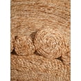 thumbnail image 6 of Hand Woven Jute Eco-Friendly Area Rugs - 5'X5', Round Shape, Beige Color, Oriental Pattern, High Pile, Natural Fiber, Outdoor Indoor Handmade Area Rugs For Living Room, Bed Room (J00001), 6 of 8