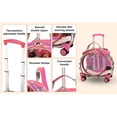 thumbnail image 2 of SHUO Y - Pet Trolley Case Clear Ventilation Holes Silent Wheels Convenient Portable Cats Dogs Backpack for Travel (Pink), 2 of 6