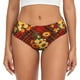 thumbnail image 1 of Fotbe Red Plaid Sunflower Calzones Estampados para Mujer – Ropa Interior de Algodón, Cómoda, Suave y Elástica-X-Small, 1 of 6