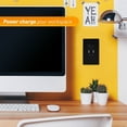 thumbnail image 2 of GREENCYCLE Dual USB Wall Outlet, Black Electric Wall Charger Power Outlet Panel Plate Dock Station Socket, Pack of 2, 2 of 6